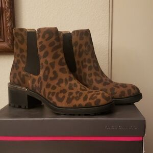 Vince Camuto New- Leopard Print Ankle Booties